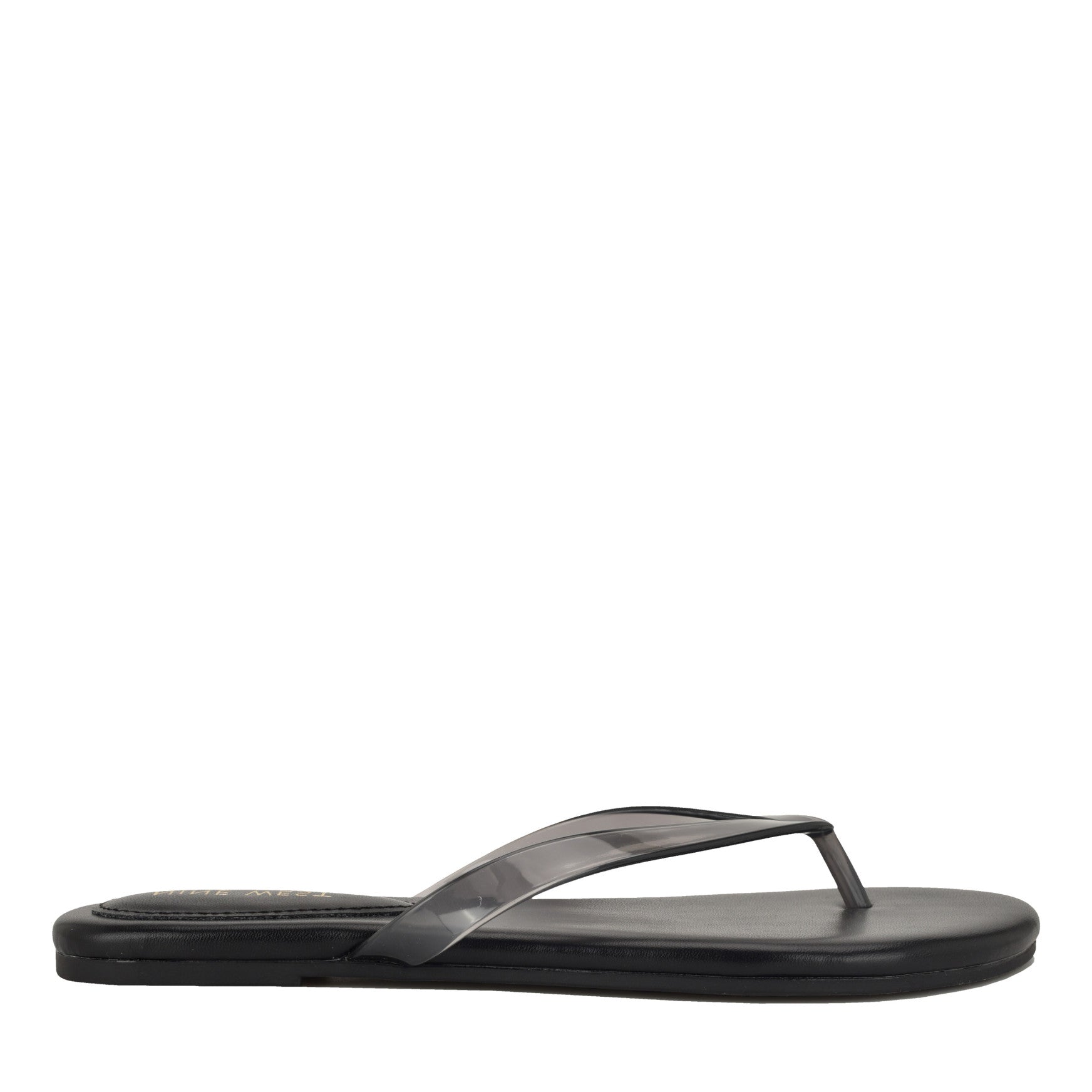 Women's Bimma Jelly Flip Flop Sandals - Black/Clear | Nine West
