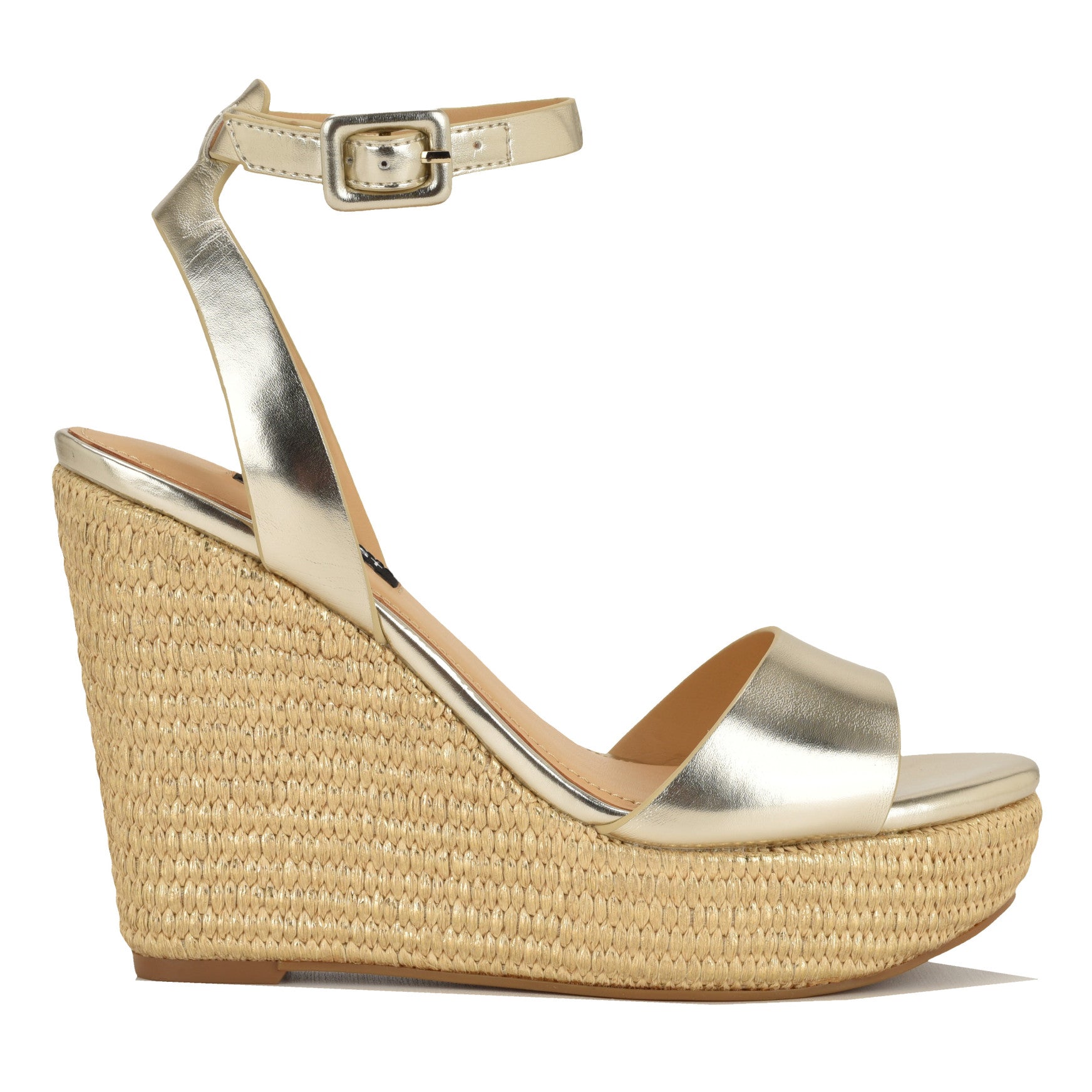 Women's Hanlow Espadrille Wedge Sandals - Platino | Nine West