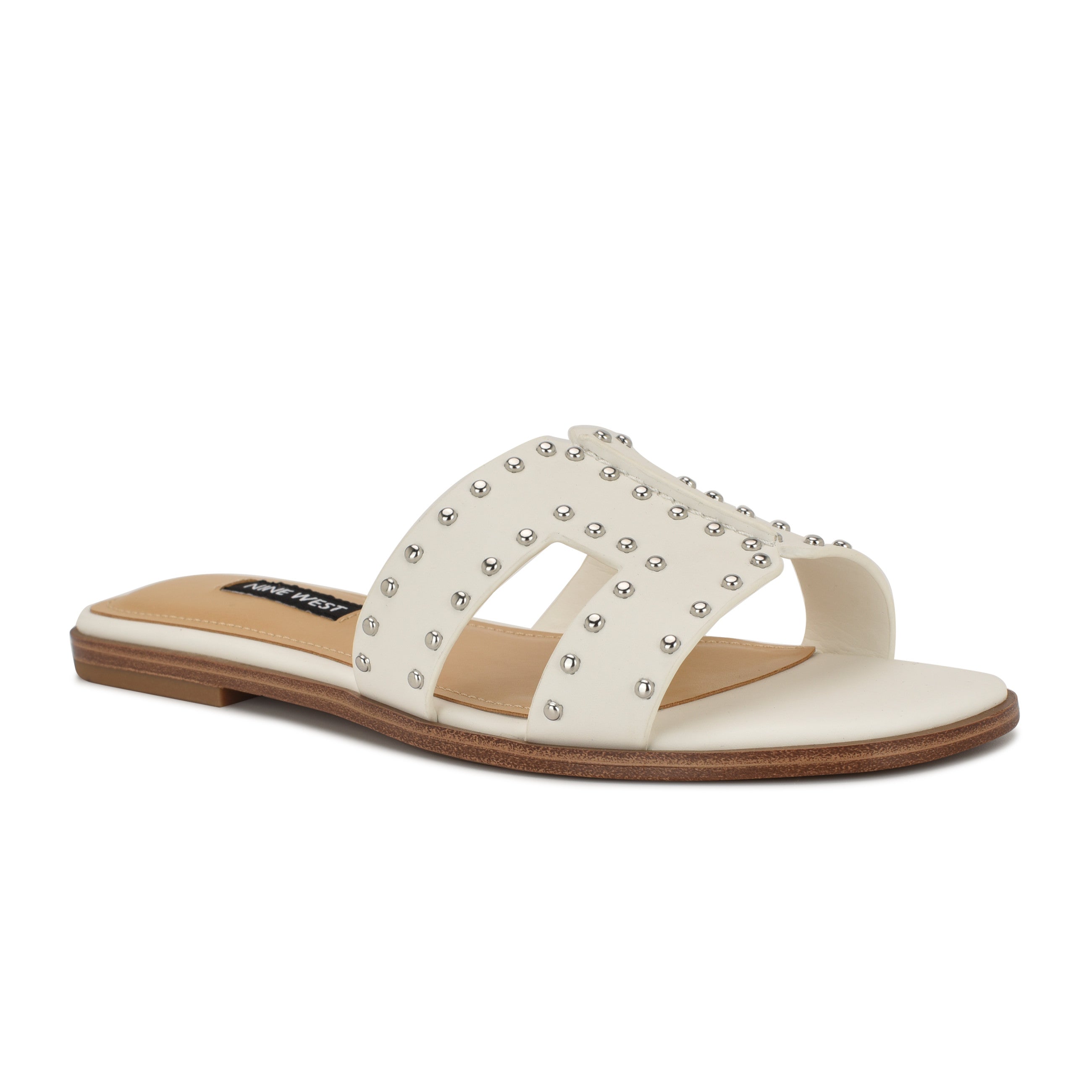 Giny Slip-On Flat Studded Sandals