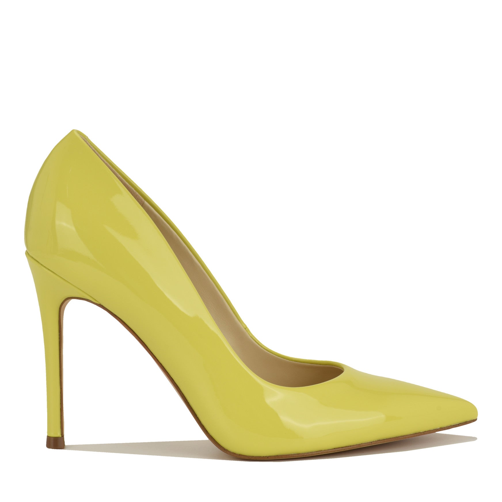 Women's Fresh Pointy Toe Pumps - Yellow Green Patent | Nine West