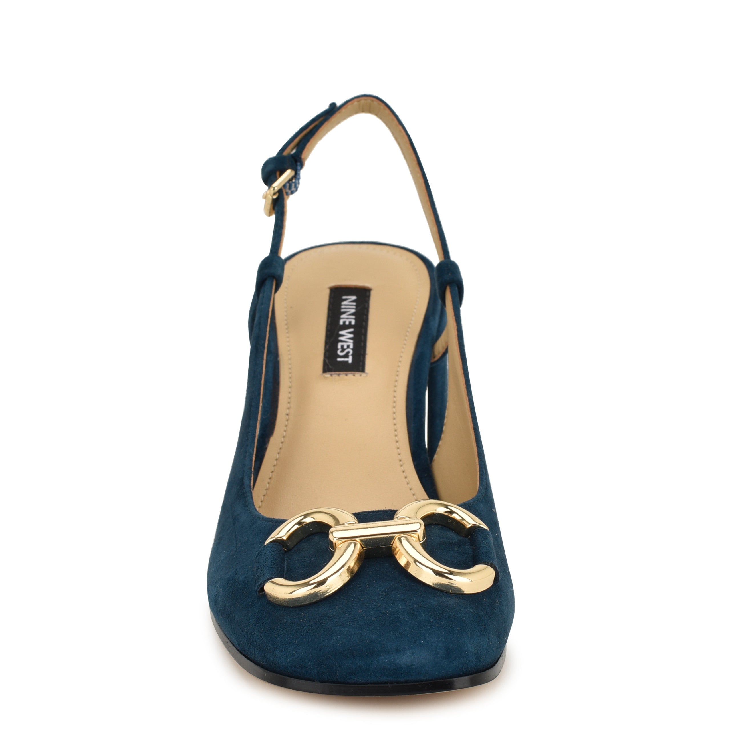 Cast Block Heel Slingback Pumps