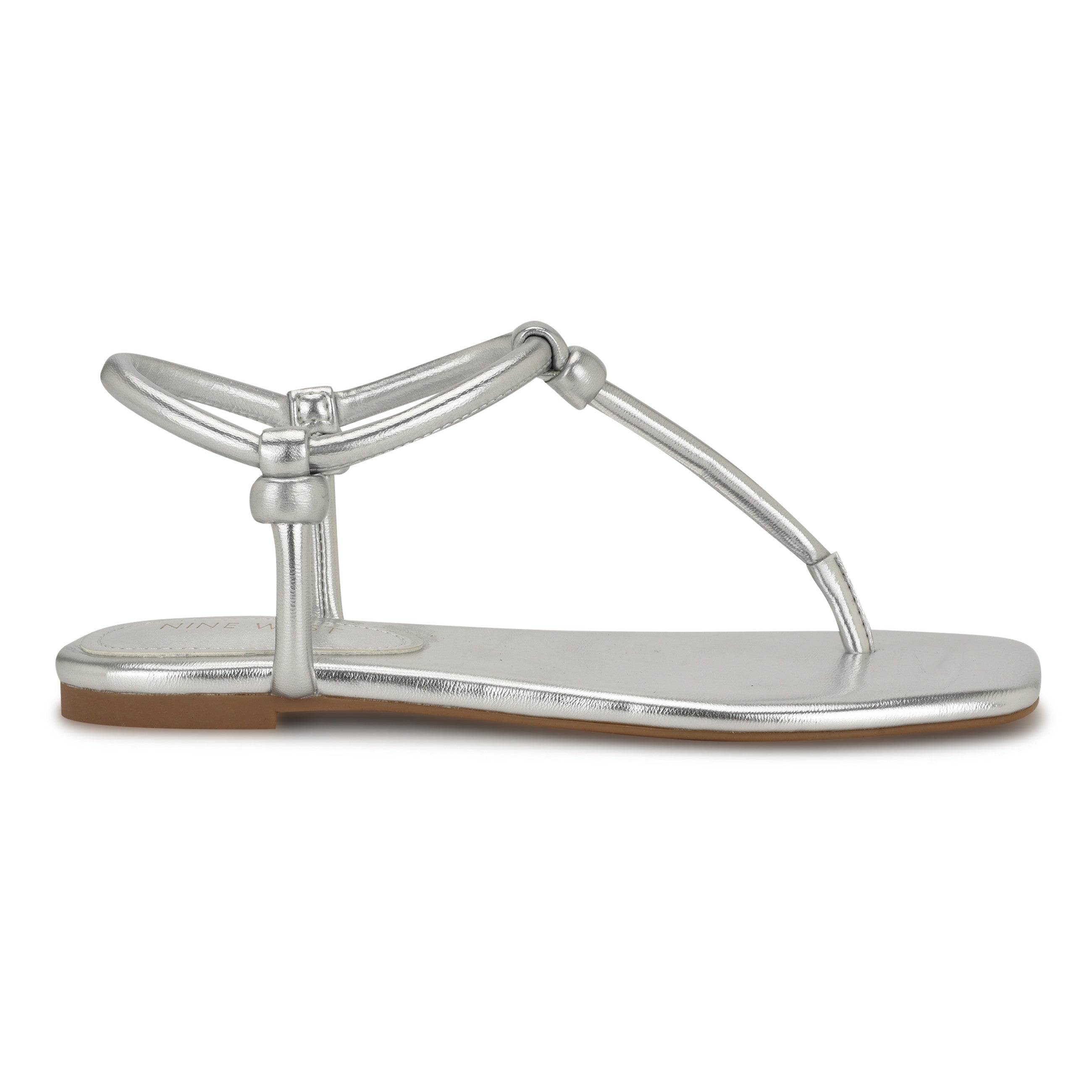 Womens Sandals Silver Strap Sandals Flat Akiihool Dressy Sandals
