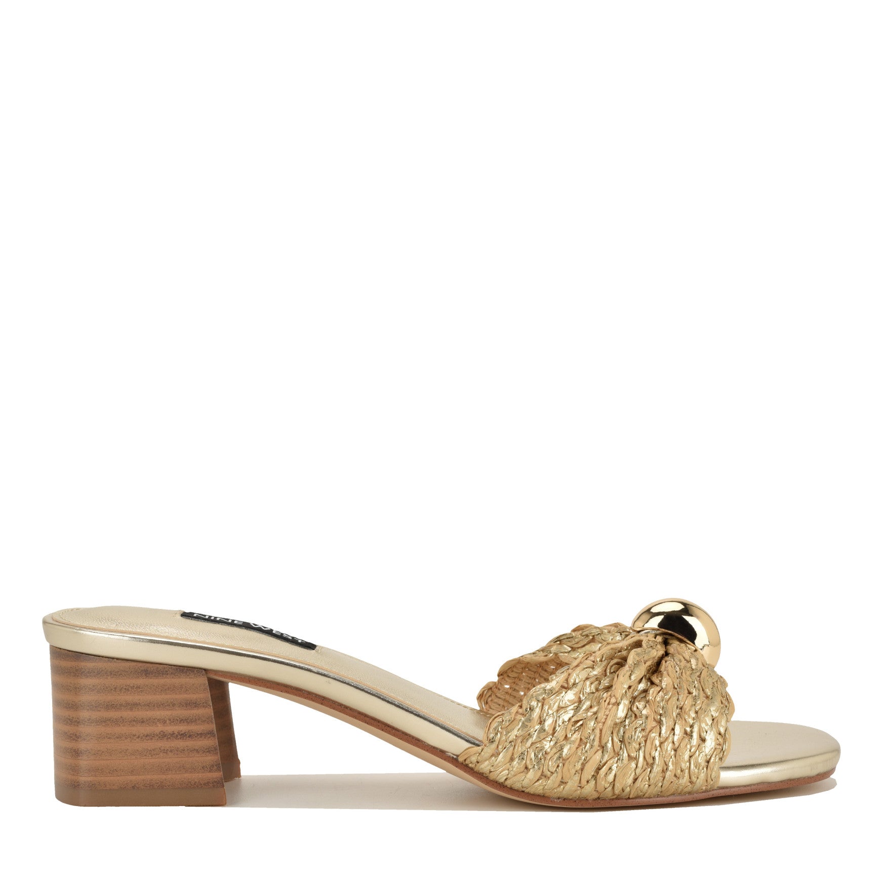 Women's Gerry Mule Sandals - Platino Raffia | Nine West