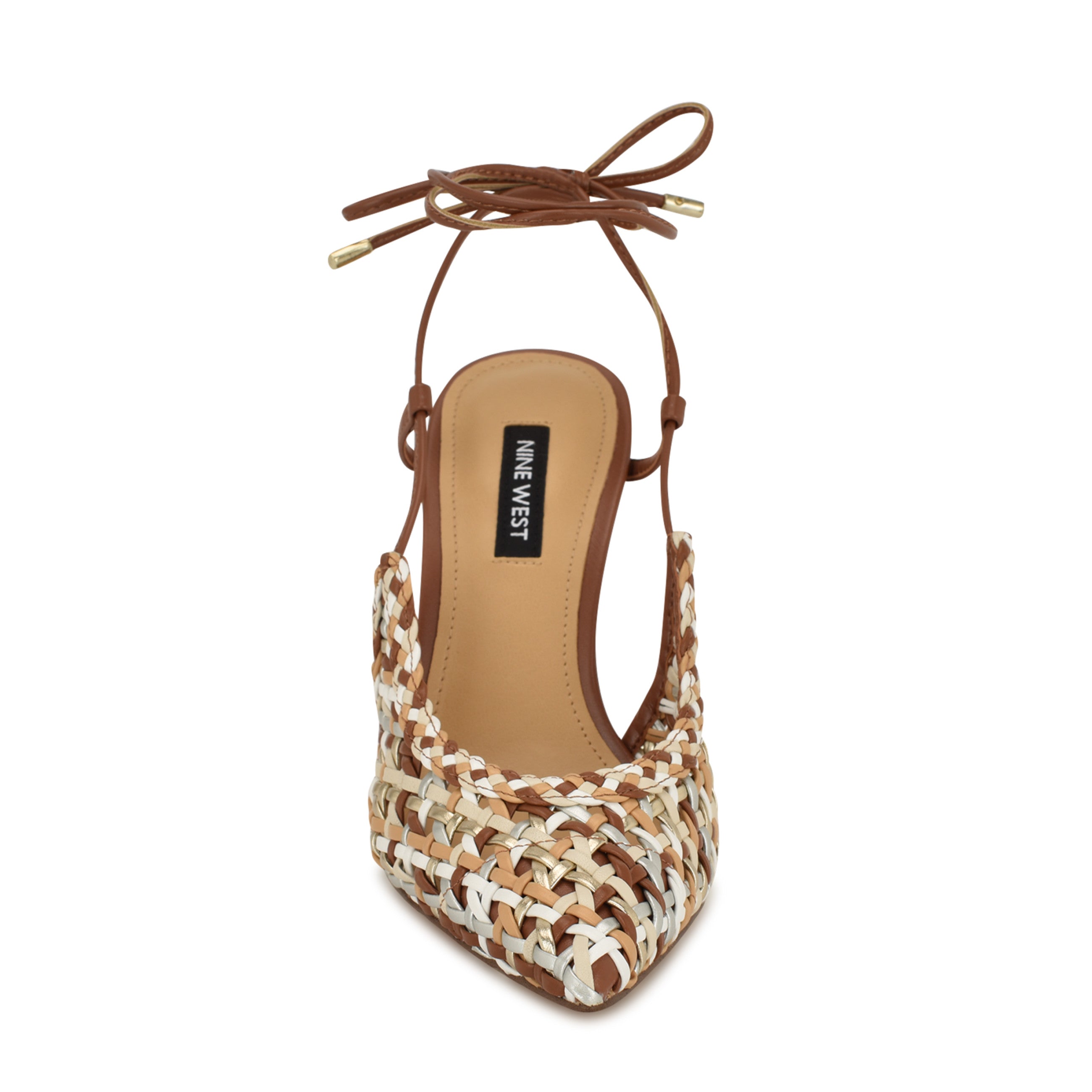 Fessla Woven Ankle Wrap Pumps