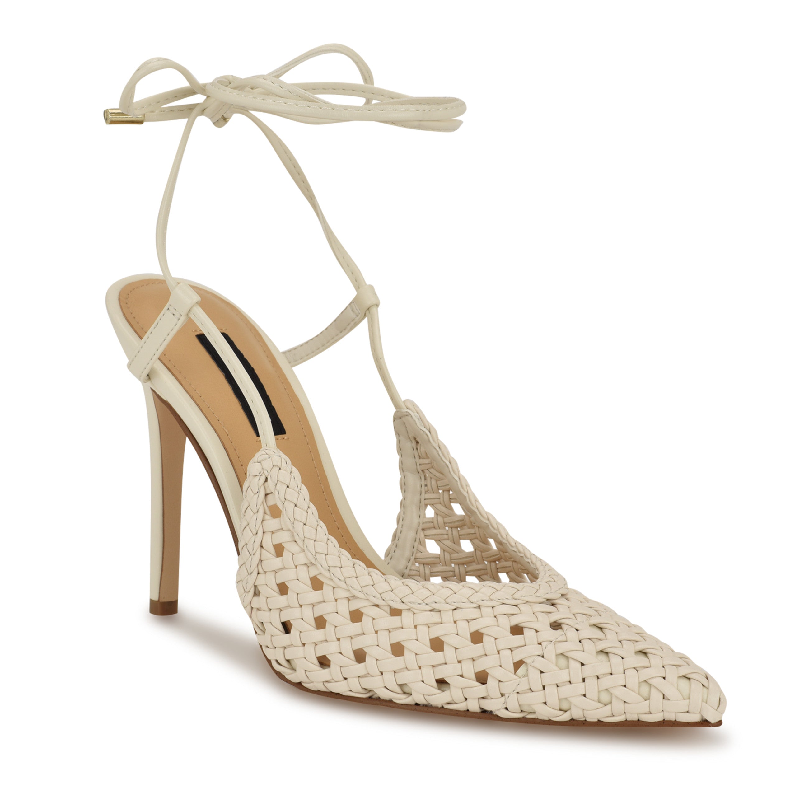 Fessla Woven Ankle Wrap Pumps