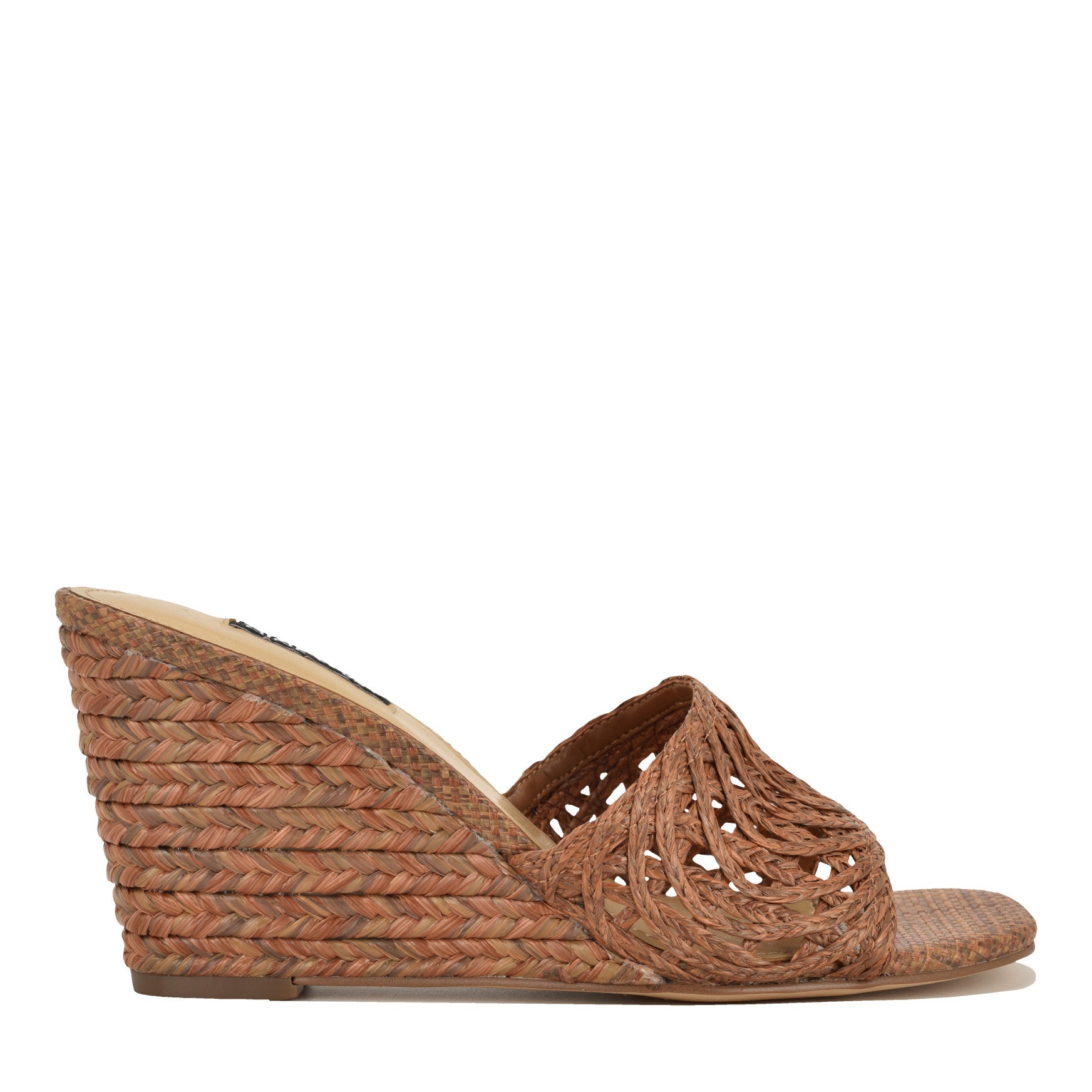 Neomama Women's Nimma Wedge Sandals - Brown Raffia | Nine West