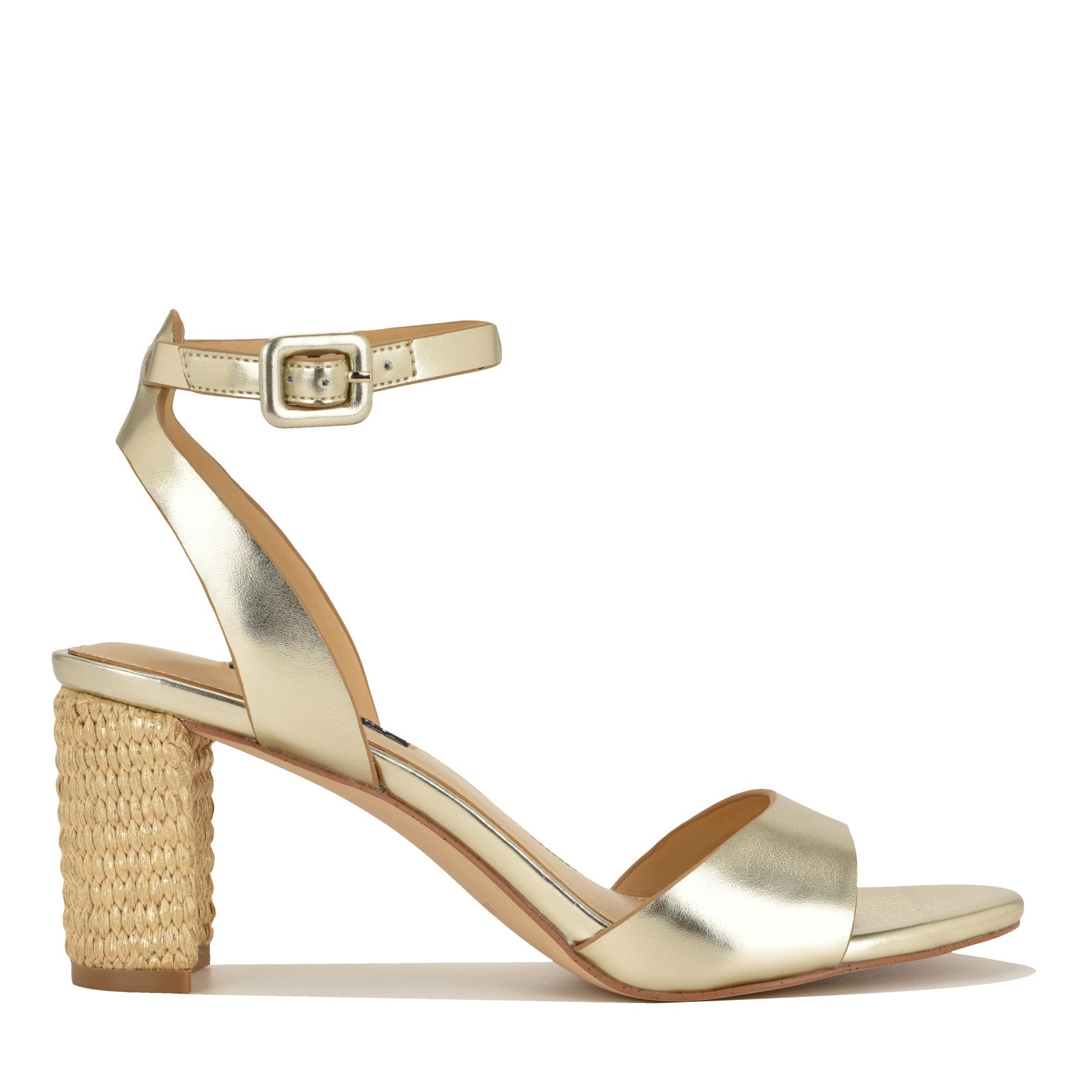 Women's Pheba Ankle Strap Tailored Sandals - Platino | Nine West