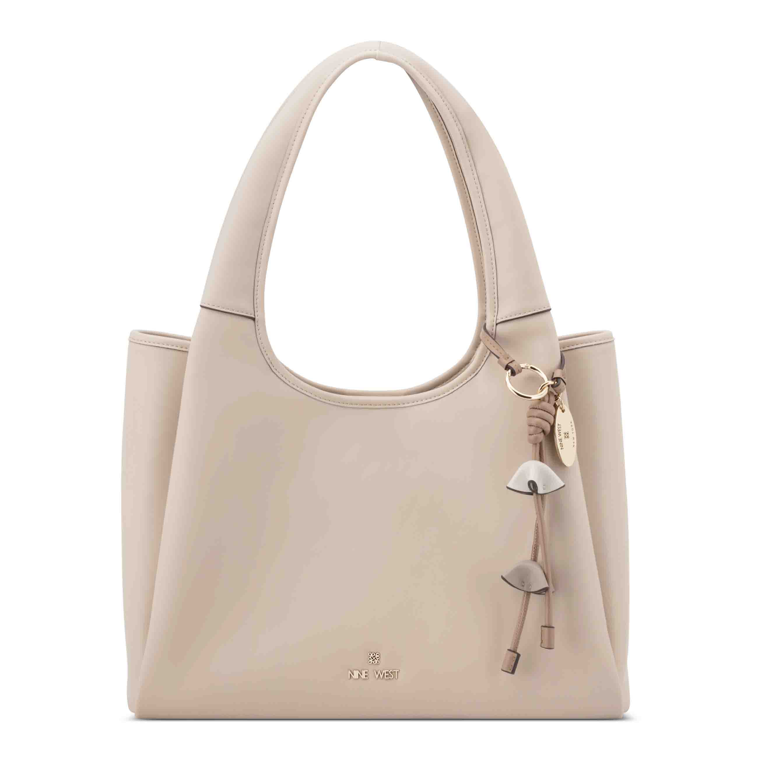 Priya Triple Compartment Shoulder Bag - Beige | Nine West