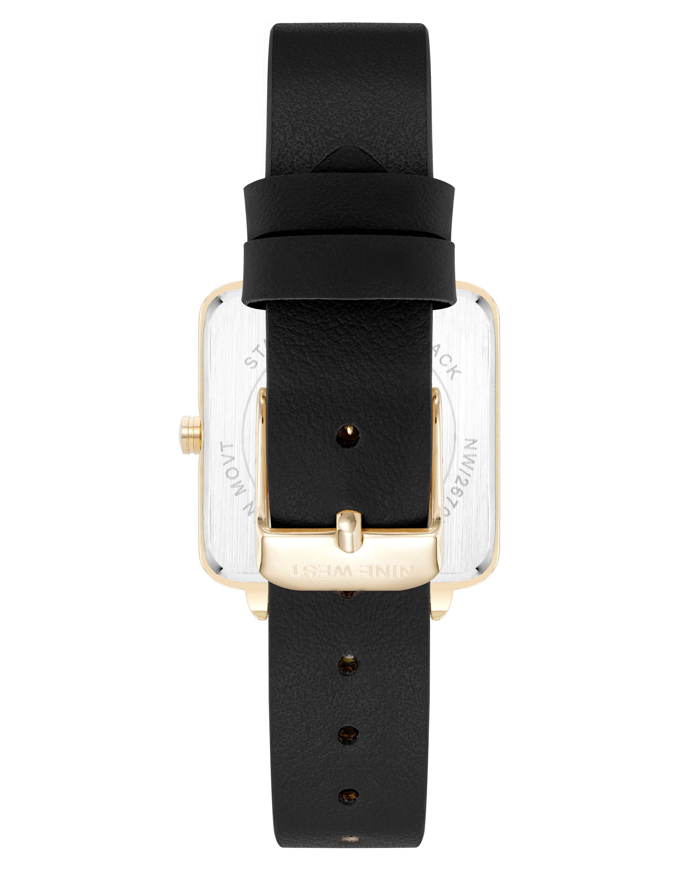 Square Case Smooth Strap Watch