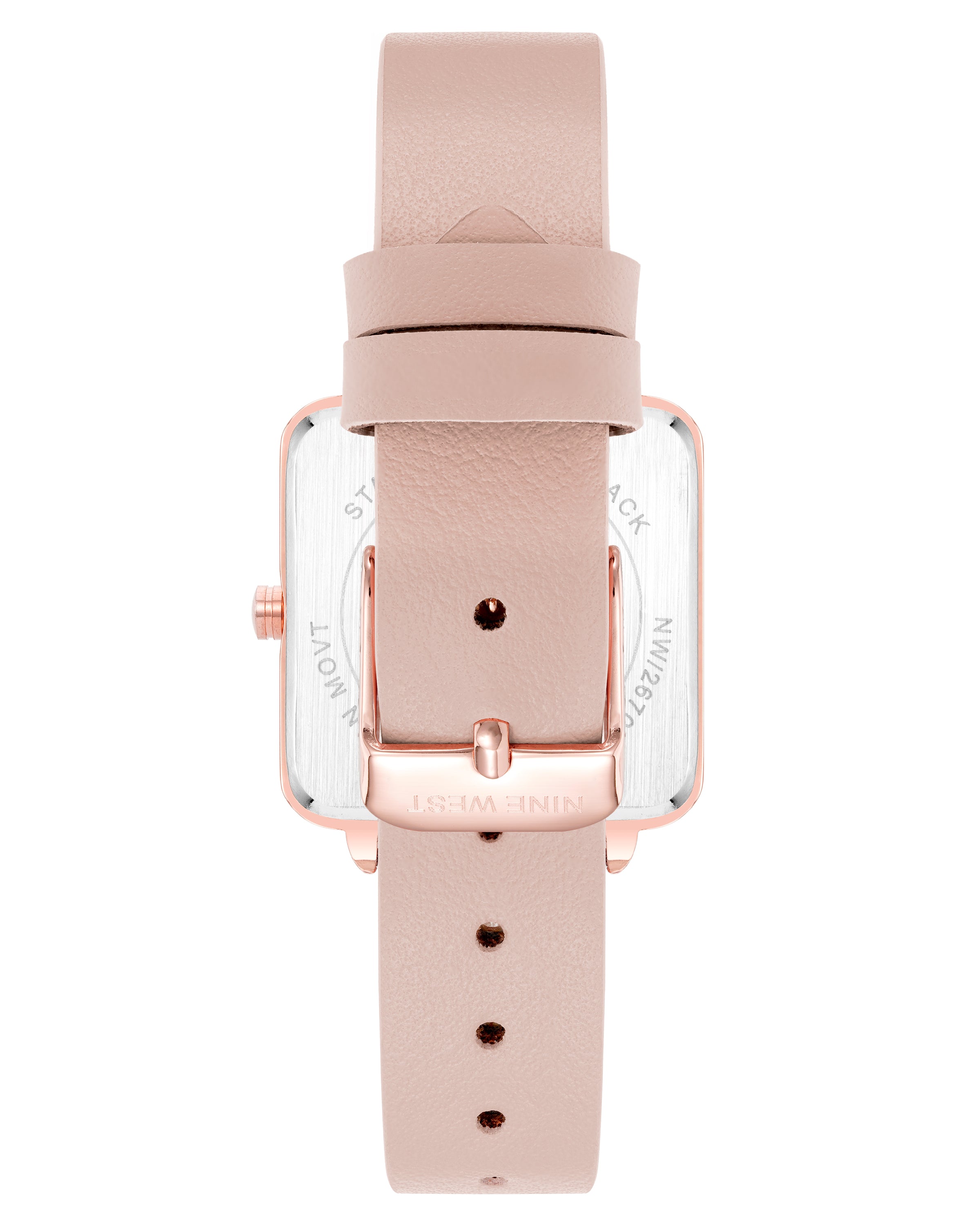 Square Case Smooth Strap Watch