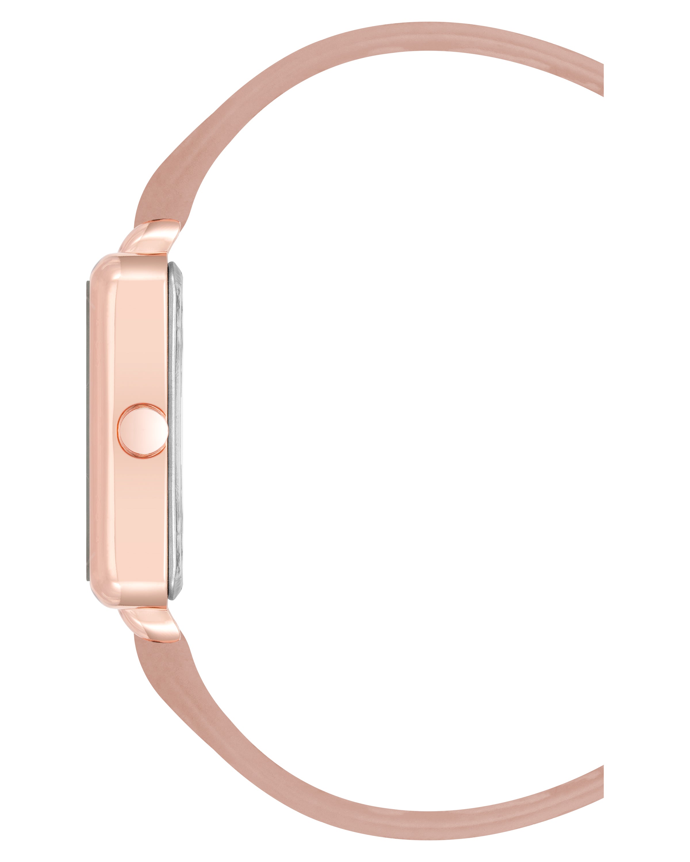 Square Case Smooth Strap Watch