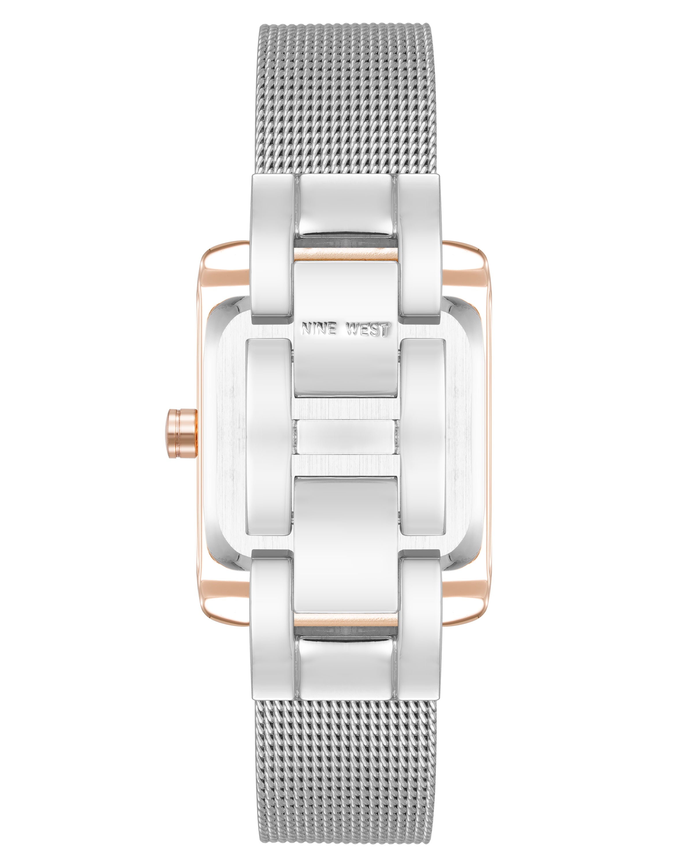 Mesh Bracelet Watch with Rectangular Case