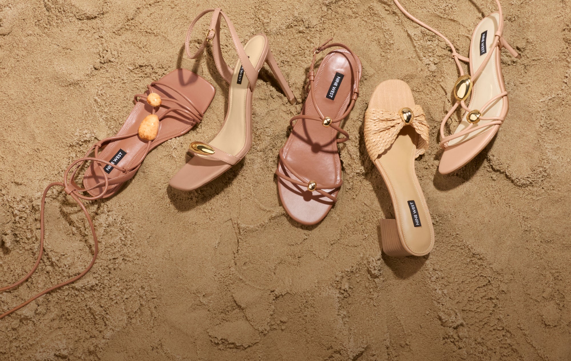Editorial banner featuring Women's Neutral & Nude Shoes
