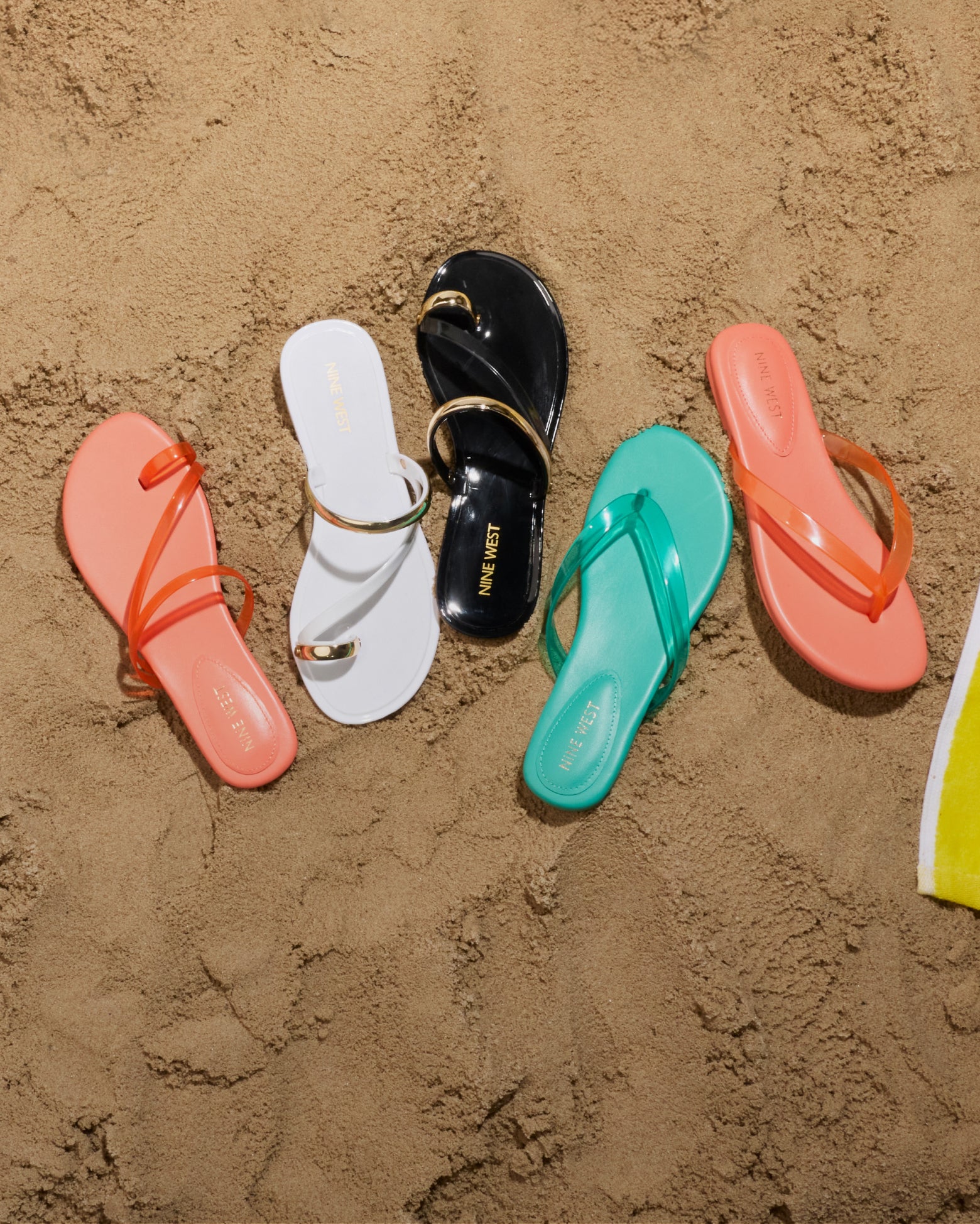 editorial banner featuring jelly sandals