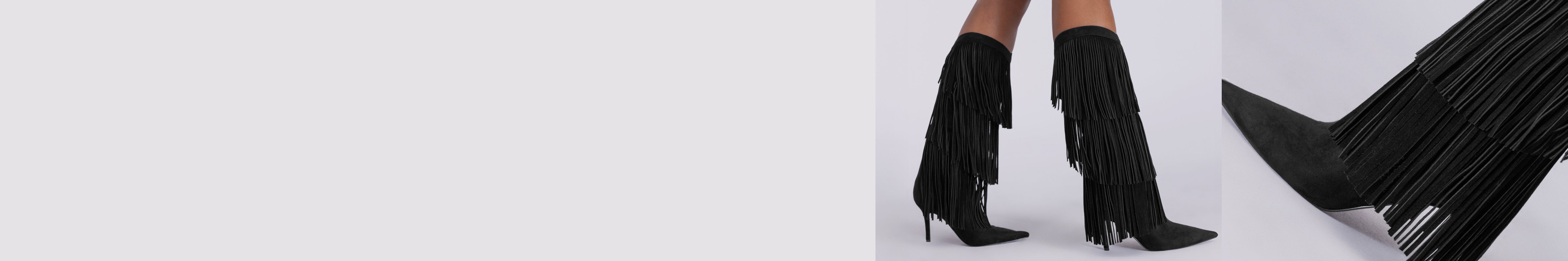 Editorial banner featuring fringe collection