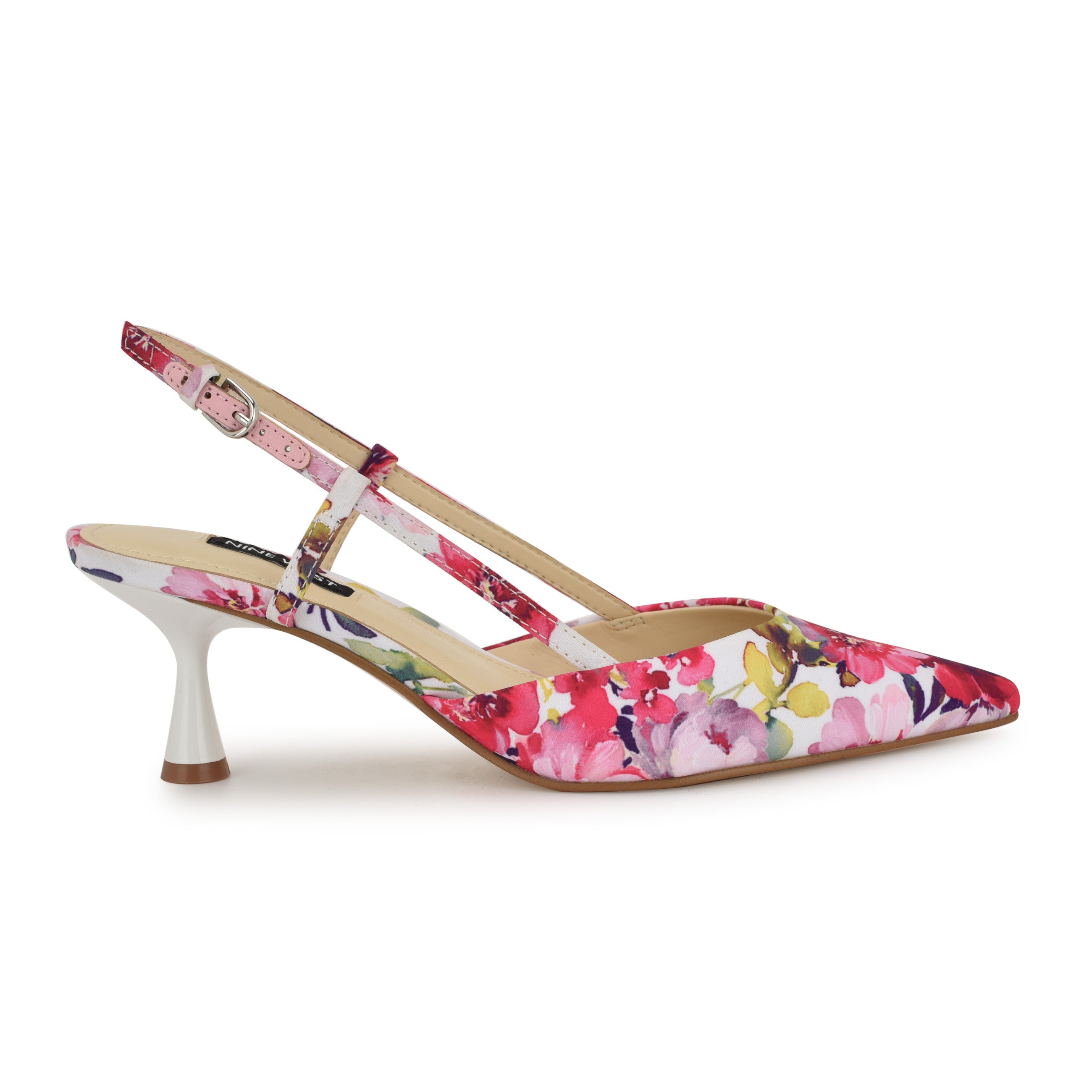 Pumps Nine West Pink Shoes Women's Rhonda Pointy Toe Slingbacks