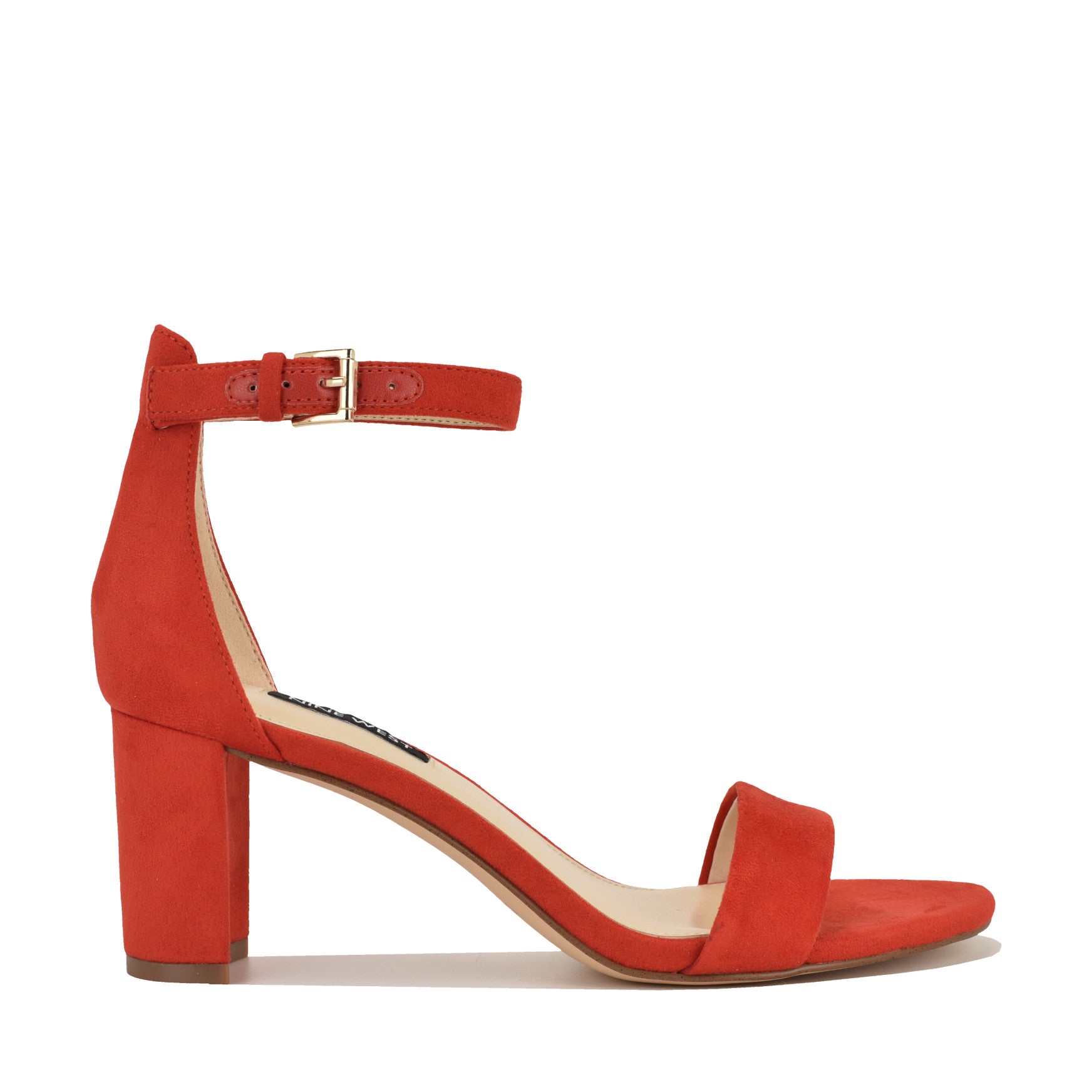 Women's Pruce Ankle Strap Block Heel Sandals - Summer Red | Nine West
