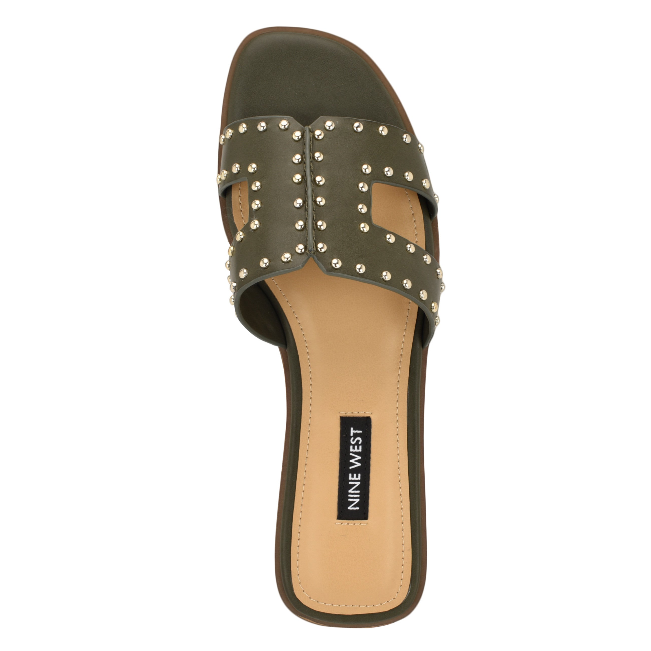 Giny Slip-On Flat Studded Sandals