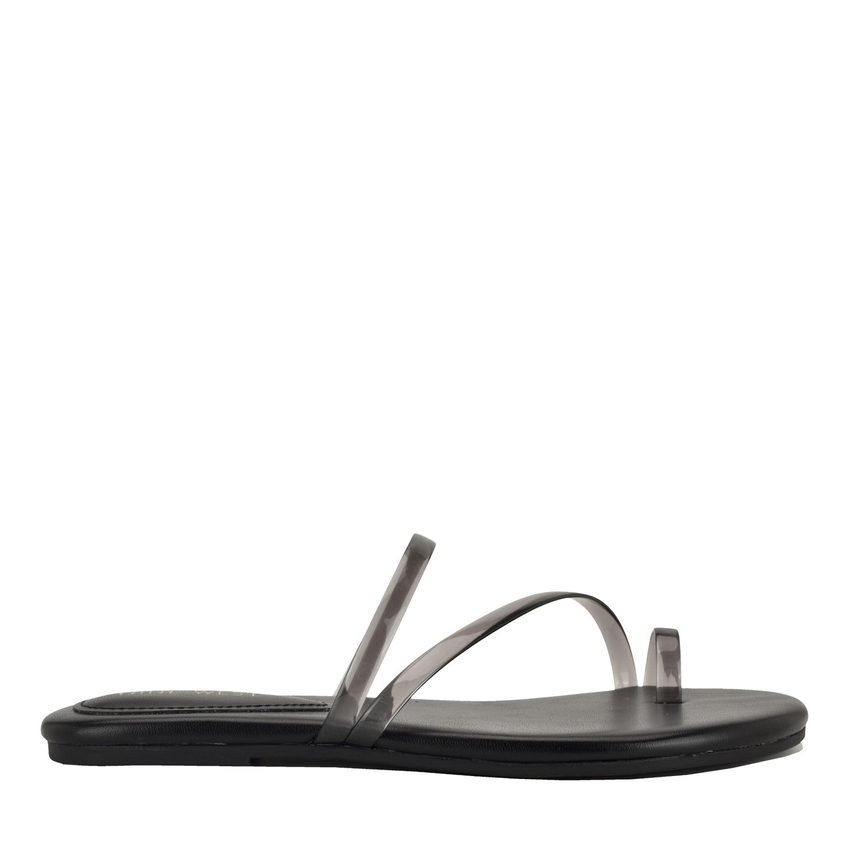 Women's Bazz Jelly Flat Sandals - Black/Clear | Nine West