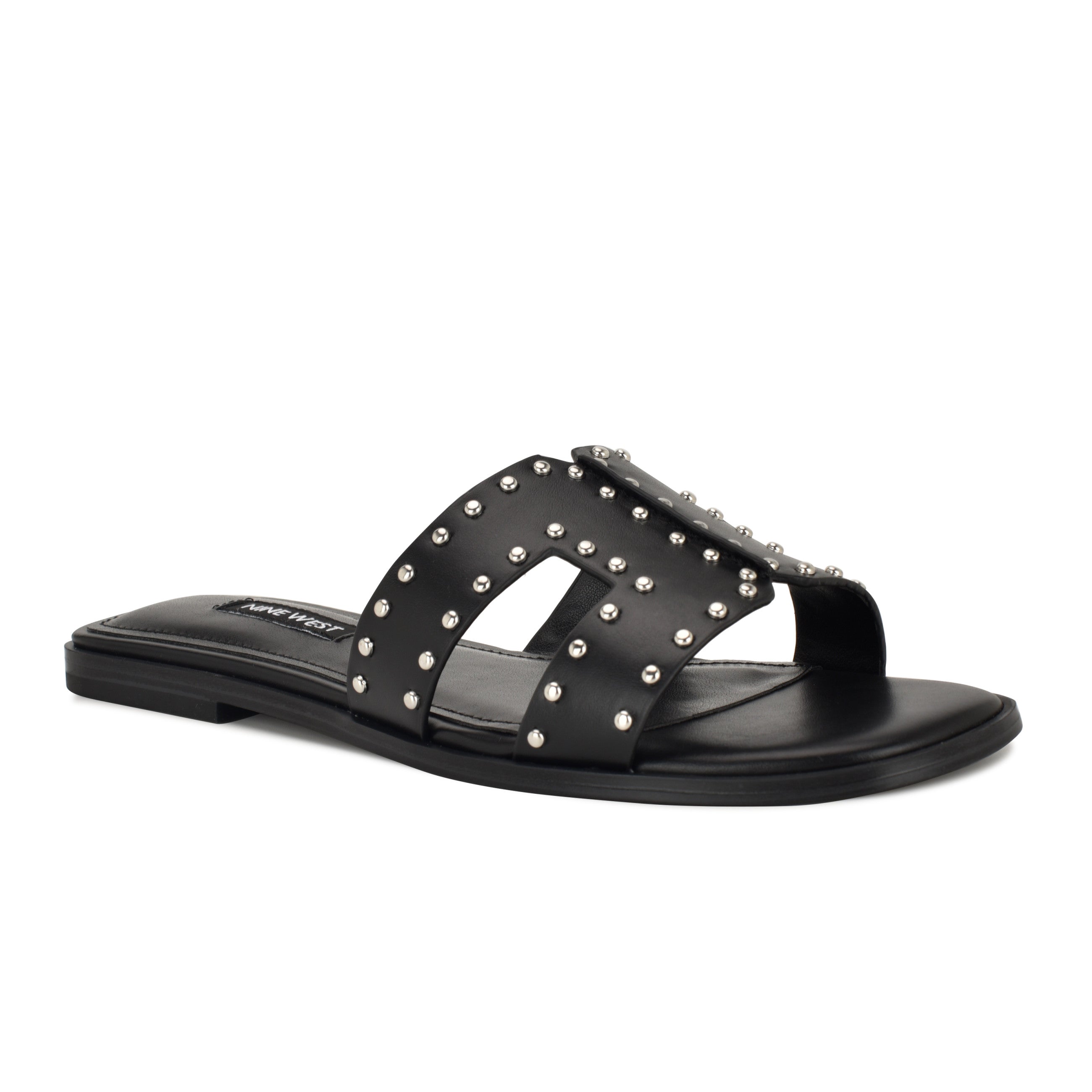 Giny Slip-On Flat Studded Sandals