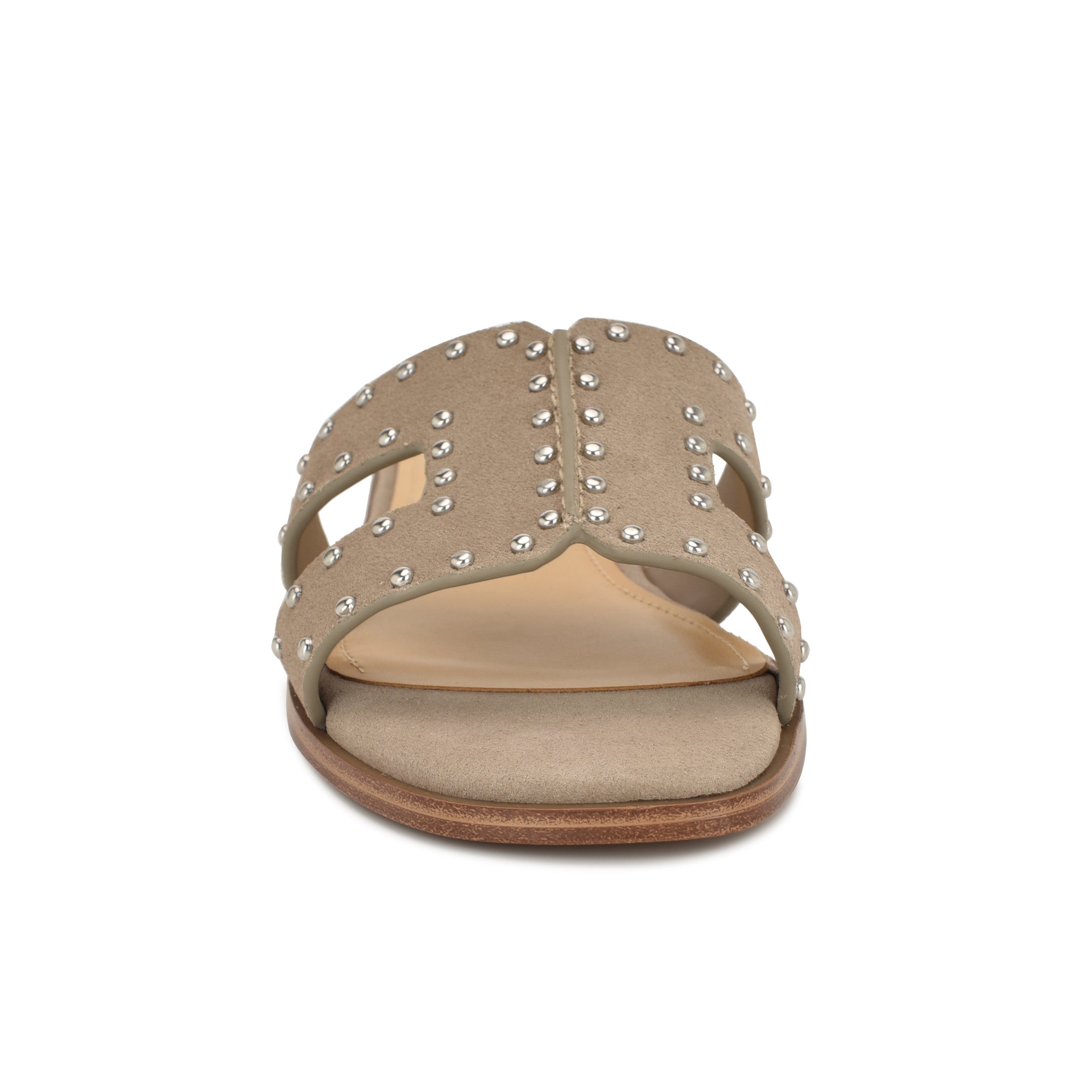 Giny Slip-On Flat Studded Sandals