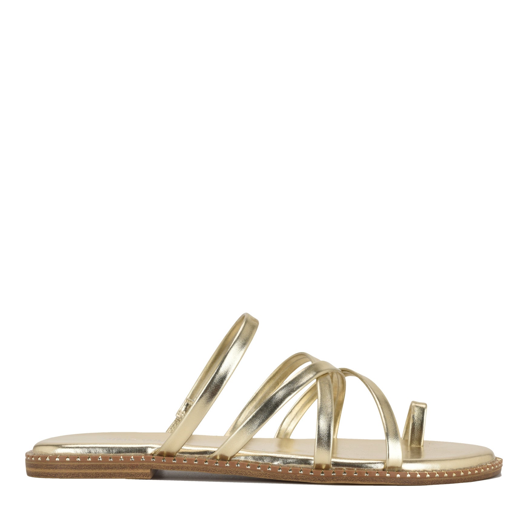 アクセサリー Sandy T Women's Digen Strappy Flat Sandals - Platino | Nine West