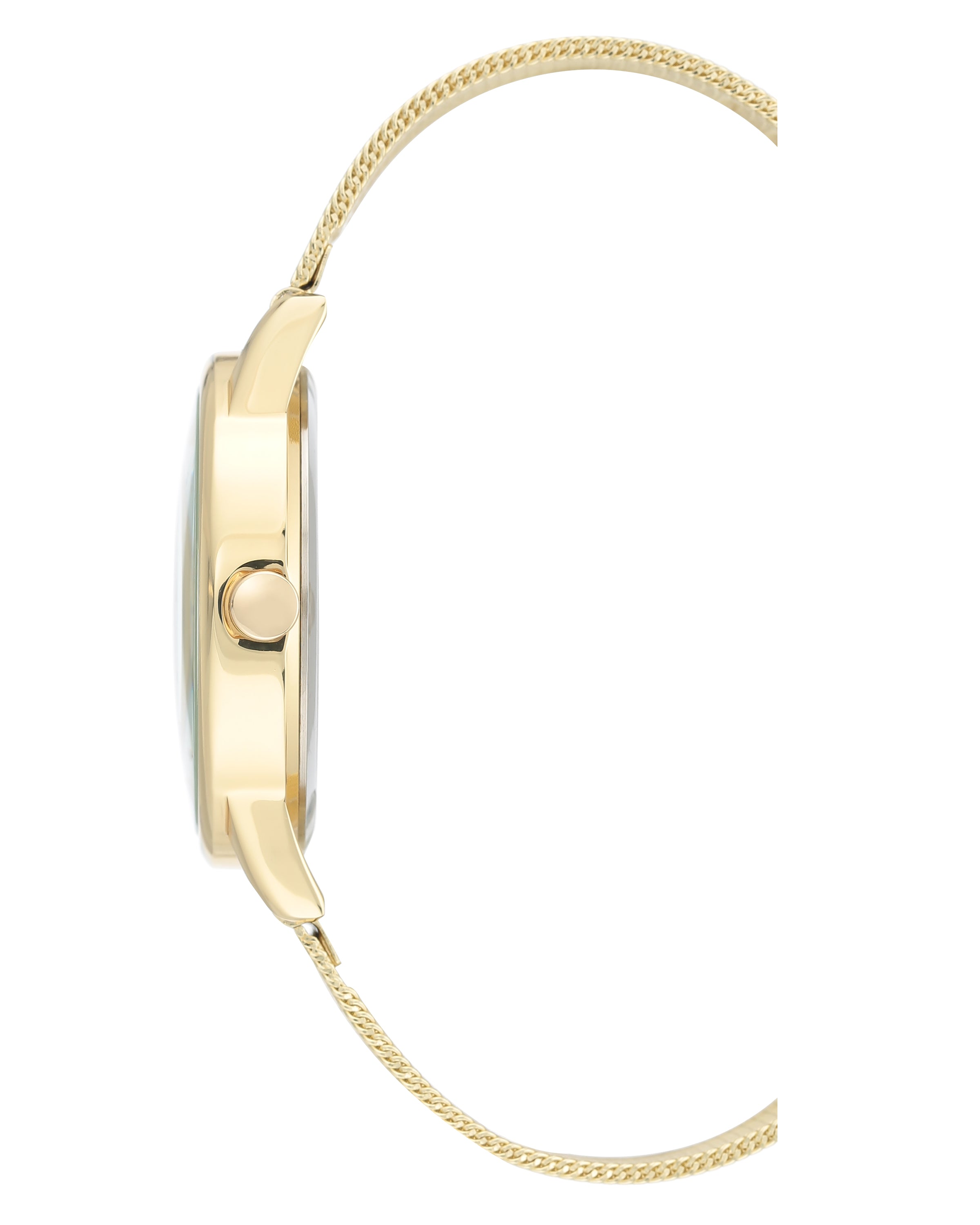 Floral Dial Mesh Bracelet Watch