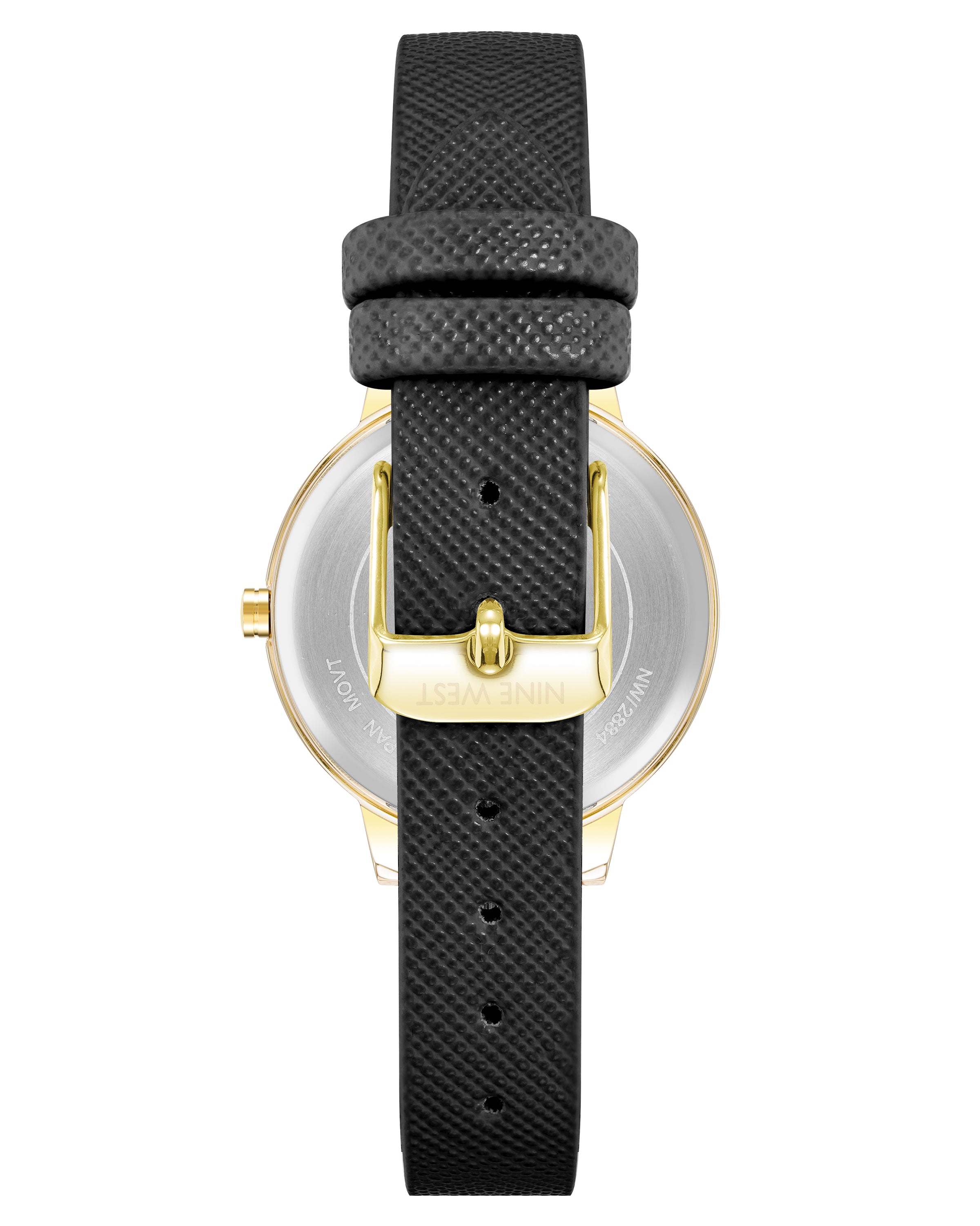 Floral Dial Saffiano Strap Watch