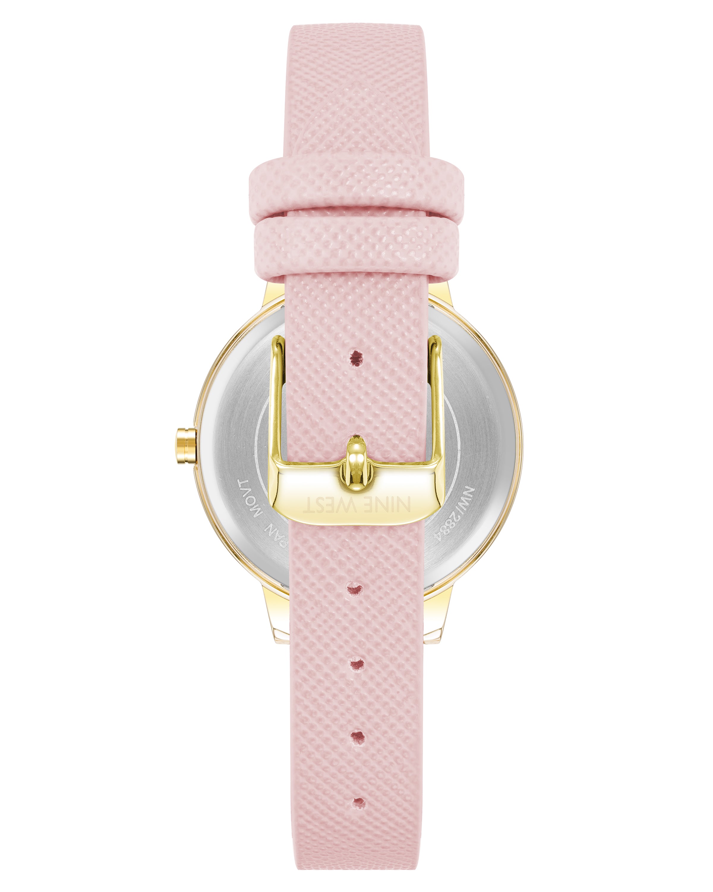 Floral Dial Saffiano Strap Watch