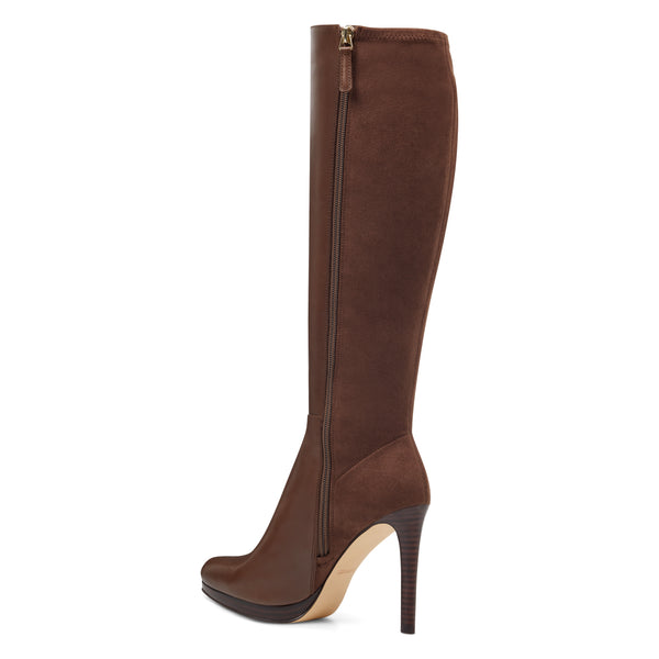 quizme wide calf platform boots