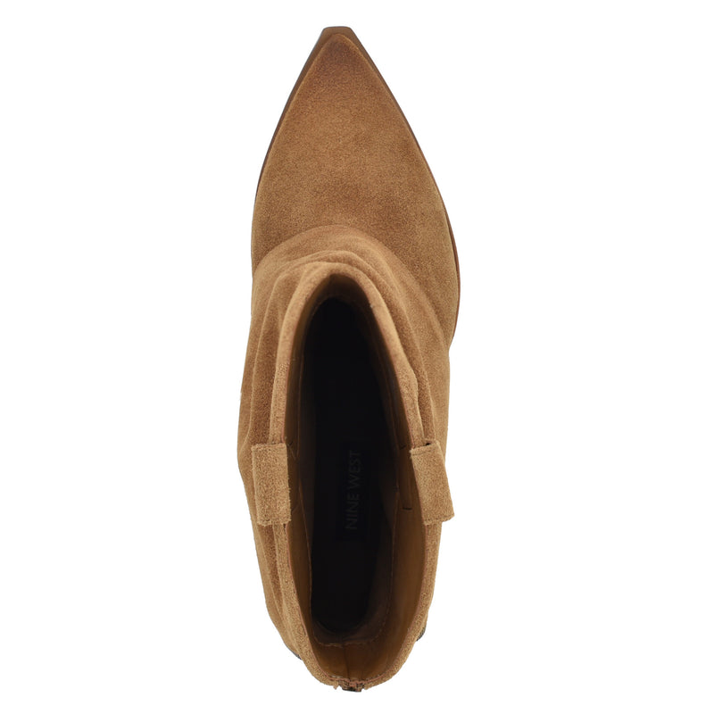 Waxel Foldover Western Leather Booties