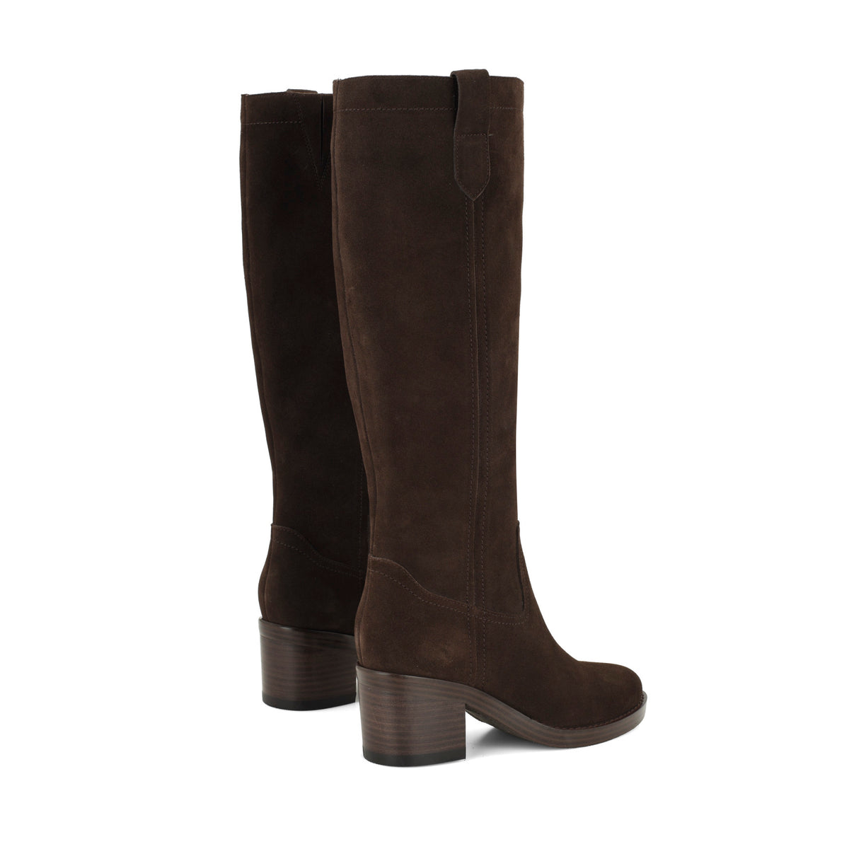 Hecee Block Heel Tailored Leather Boots