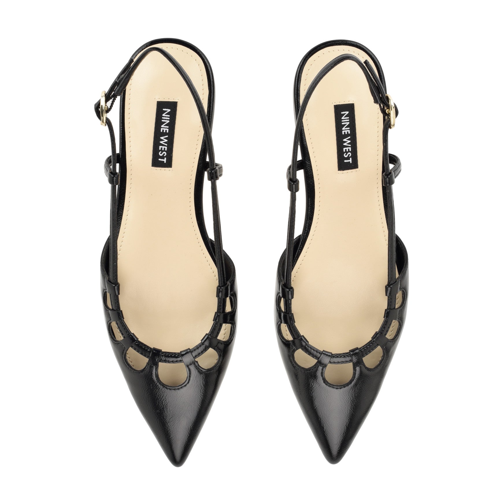 Women's Harra Cutout Slingback Flats - Black | Nine West