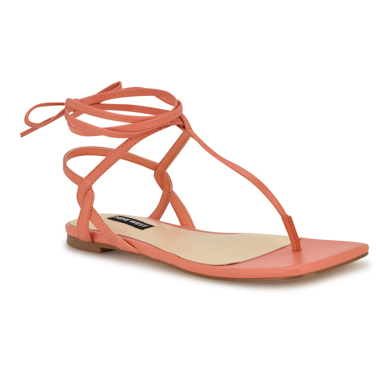 Norta Ankle Wrap Thong Sandals