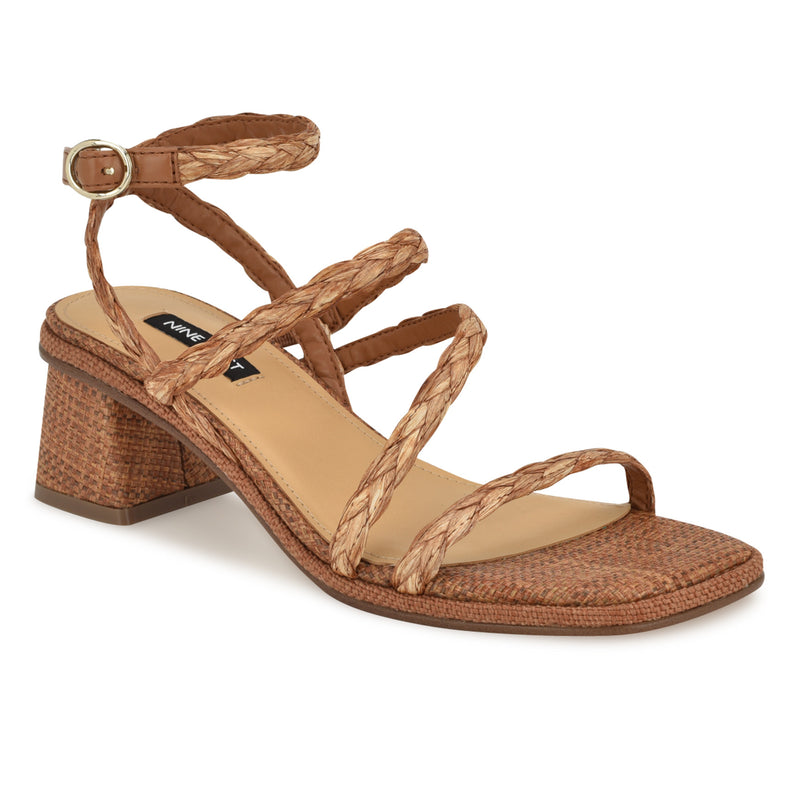 Emolly Raffia Block Heel Sandals