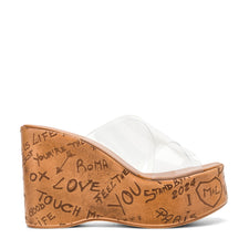Lezza Cross Band Platform Wedges