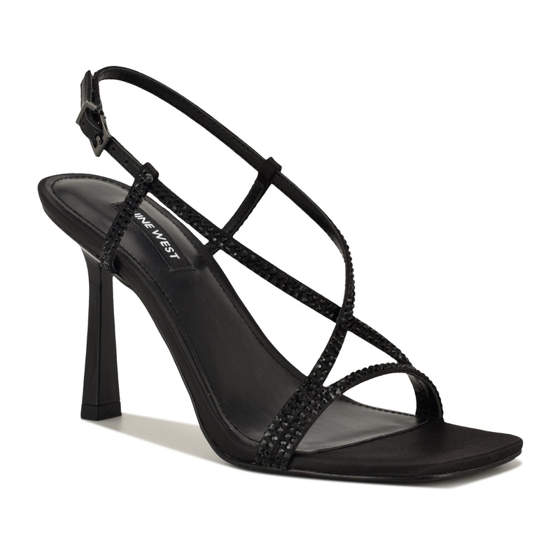 Vallan Strappy Rhinestone Sandals