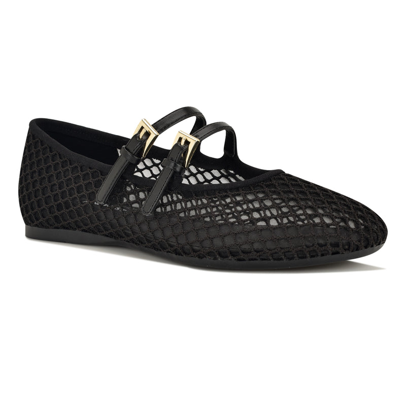 Nine West Women's Keira Mary Jane Flat - Black - Ballerinas - 11 Nine West Women's Keira Mary Jane Flat - Black - Ballerinas - 11