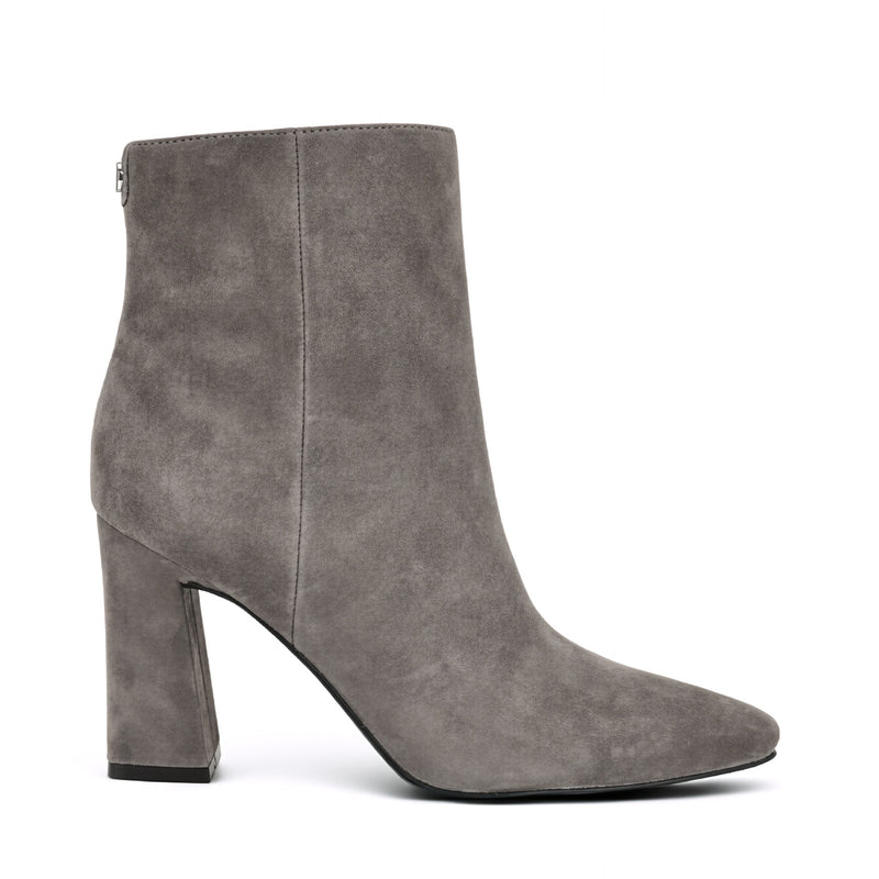Reraye Block Heel Ankle Leather Booties