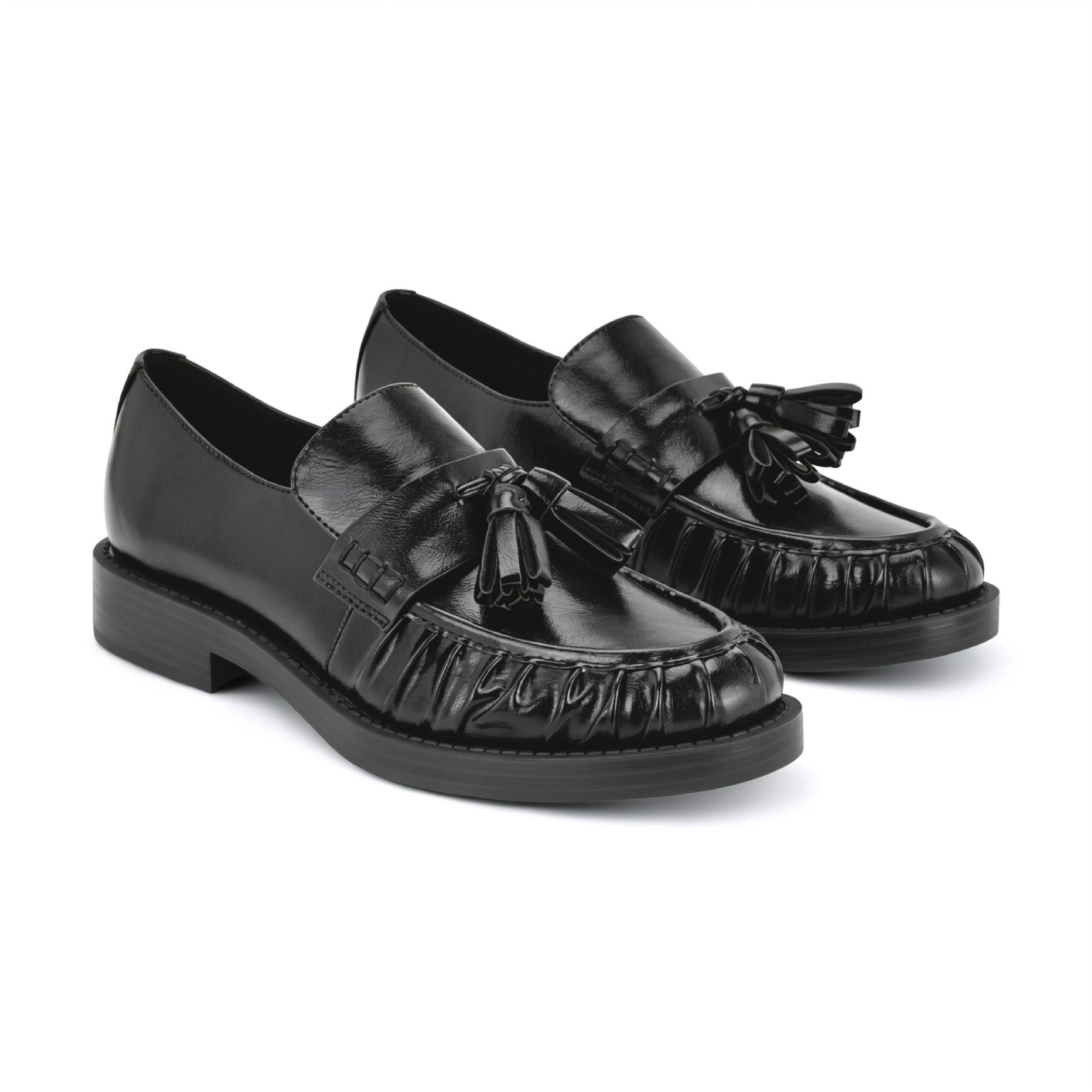 Gersen Ruched Tassle Loafers