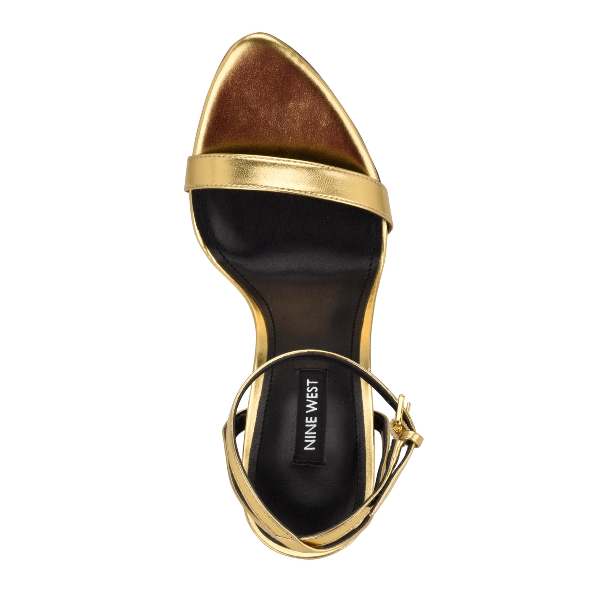 Nine West Women's Reina Ankle Strap Dress Sandals, Gold, 10.5M Nine West Women's Reina Ankle Strap Dress Sandals, Gold, 10.5M
