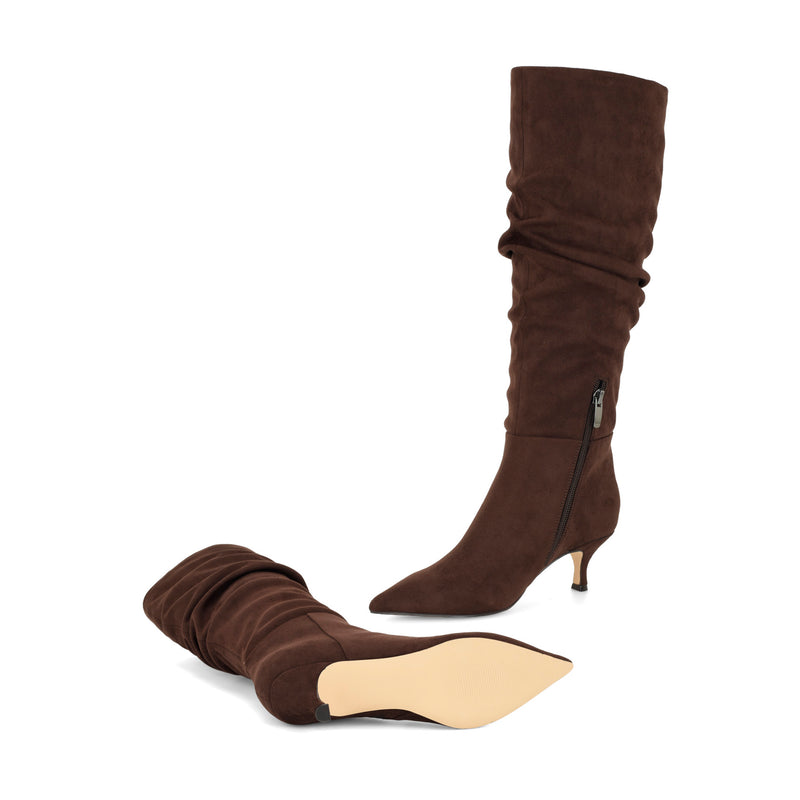 Sawyor Kitten Heel Slouch Boots