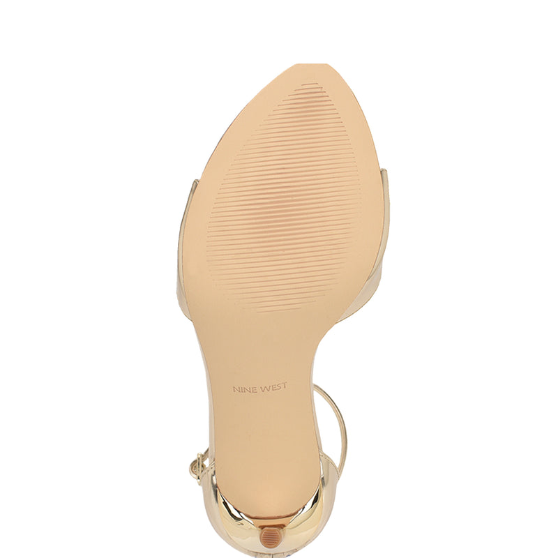 Women's Serven Ankle Strap Sandals - Gold Patent | Nine West Women's Serven Ankle Strap Sandals - Gold Patent | Nine West