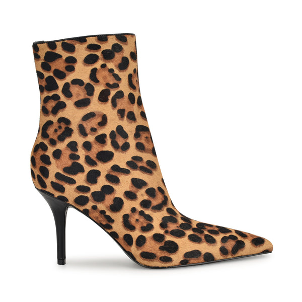 Women's Ohmy Dress Ankle Leather Booties - Leopard Print Pony Hair