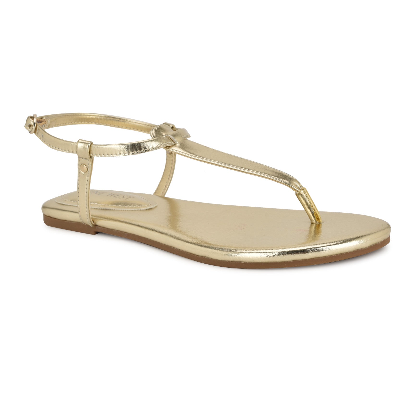 Women's Beriah Flat Thong Sandals - Platino | Nine West