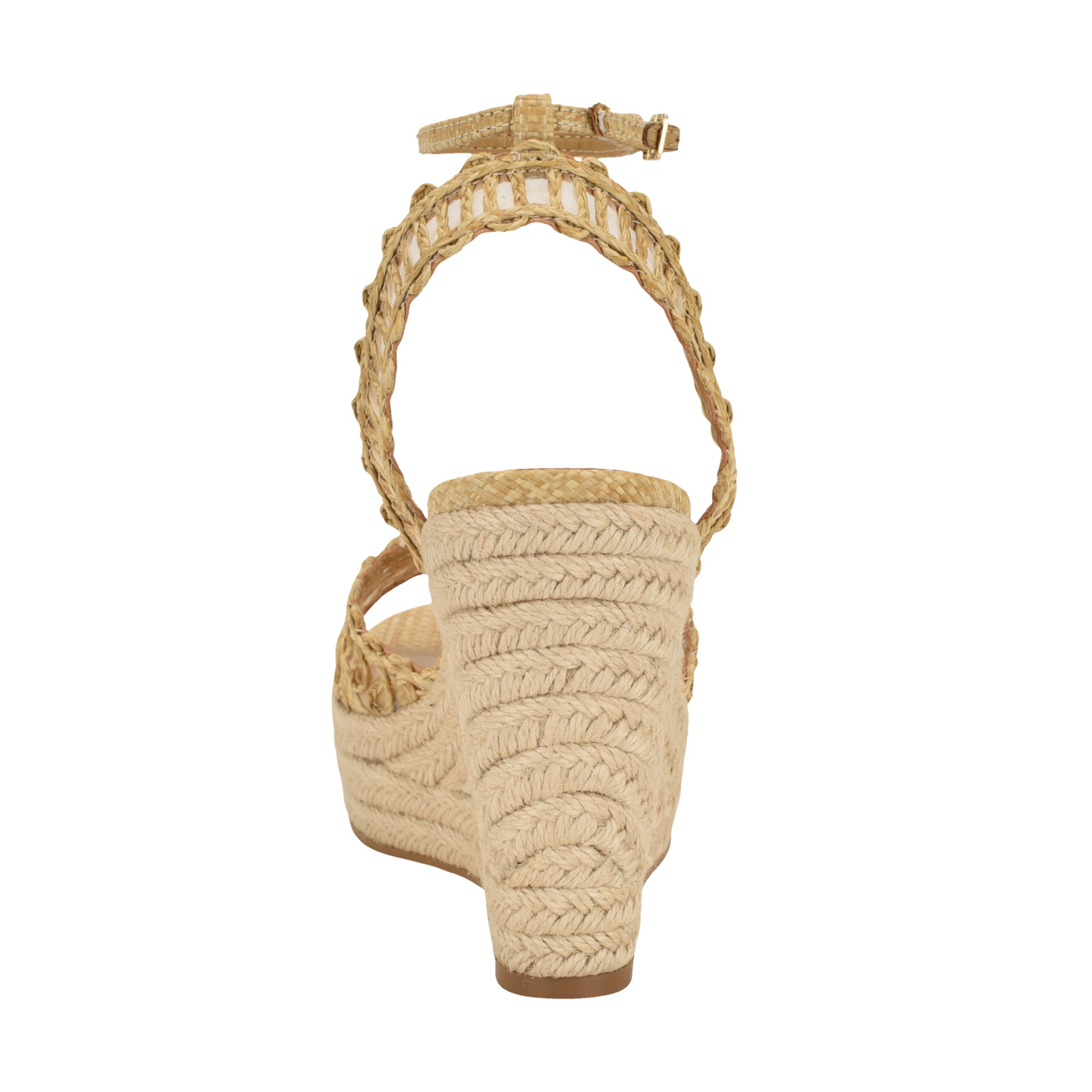Women's Hanx Espadrille Wedge Sandals - Natural Raffia/Mesh | Nine
