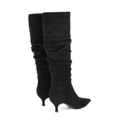 Sawyor Kitten Heel Slouch Boots