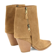 Umberto Leather Foldover Booties