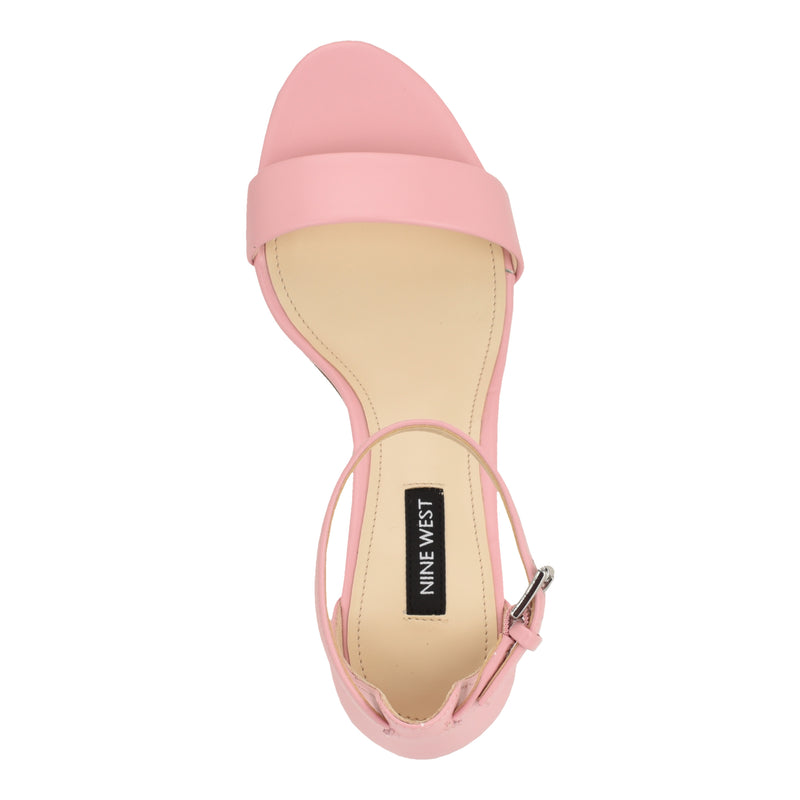 Nine West Women's Pruce Ankle Strap Block Heel Sandals Synthetic (Size 7.5) Medium Width