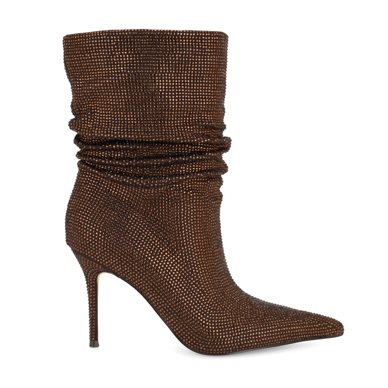 Glamsta Rhinestone Slouch Booties